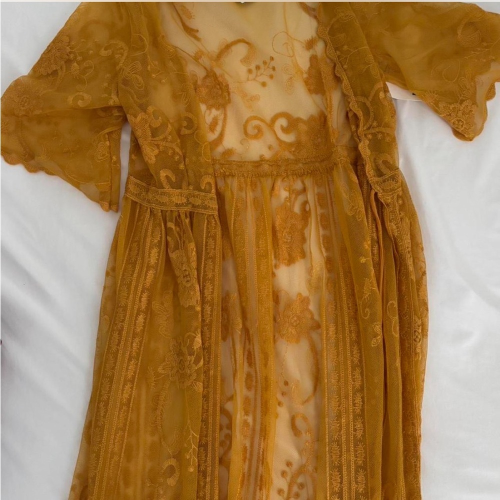 Elegant Sheer Lace Kimono